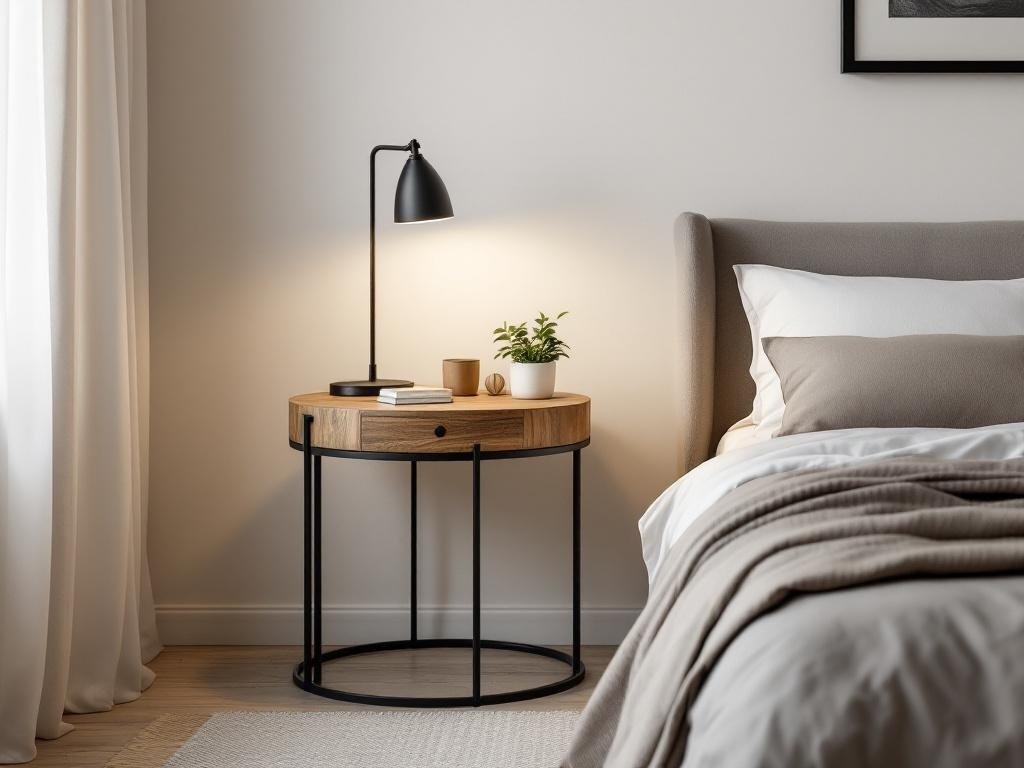 Round Nightstand: 7 Ultimate Steps For The Best Small Space Solution 2026 1 round nightstand product view