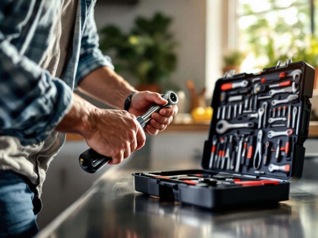 tool set in action