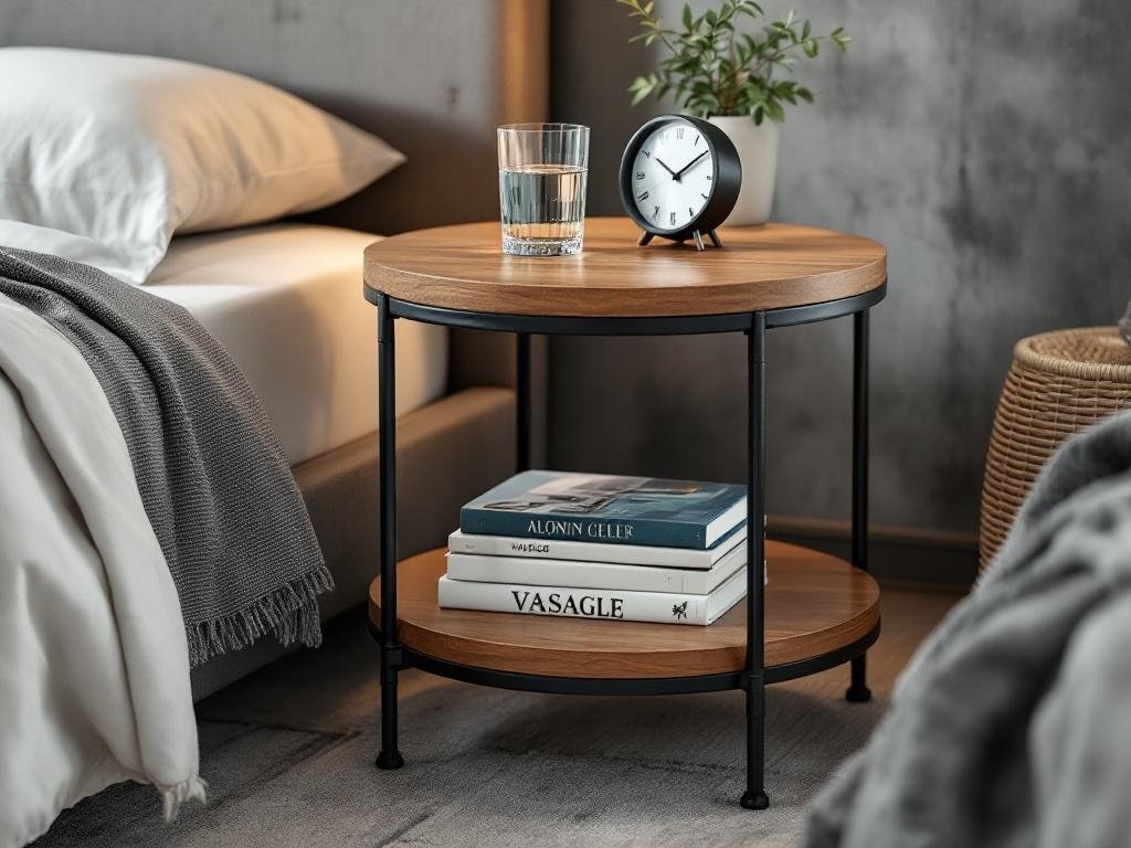 Round Nightstand: 7 Ultimate Steps For The Best Small Space Solution 2026 2 round nightstand in action