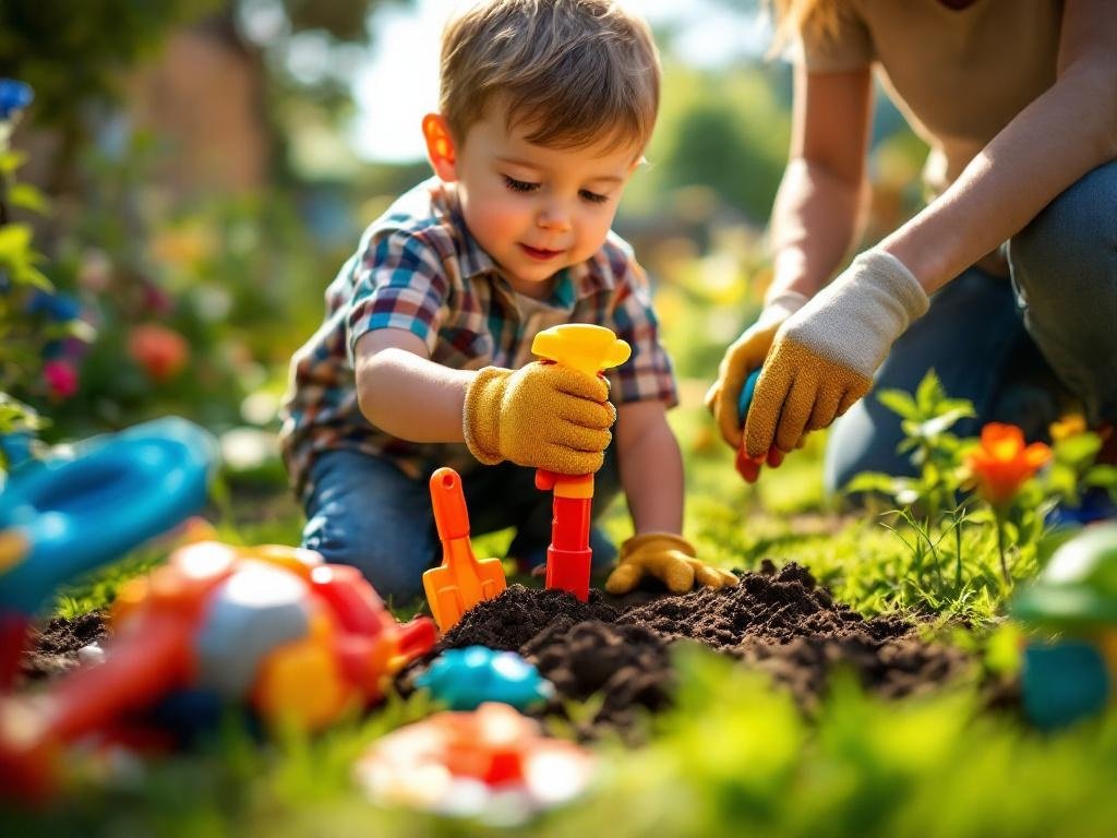 gardening toys in action