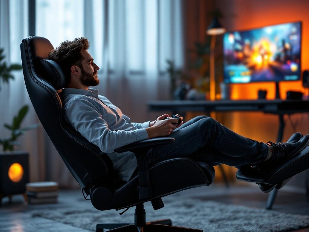 gaming chair in action
