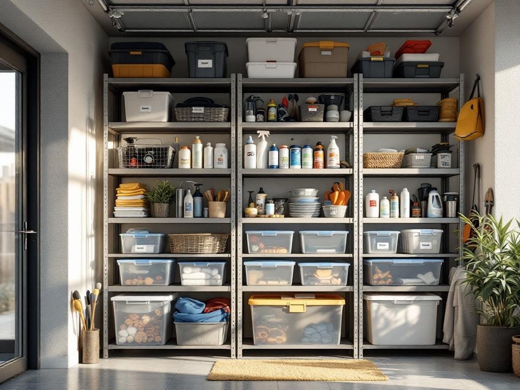plastic shelving in action